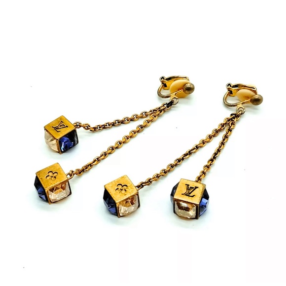 LOUIS VUITTON Earrings Dorelle Pandan Gamble Earrings  Monogram Flower 💝 - Picture 2 of 3